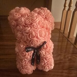 Luxury Rose Teddy Bear – Blush Pink Gift Decor”